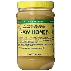 YS Eco Bee Farms RAW HONEY - ���A���h�߁A���E�� - �R�[�V�� 3�|���h YS Eco Bee Farms RAW HONEY - Raw, Unfiltered, Unpasteurized - Kosher 3lbs