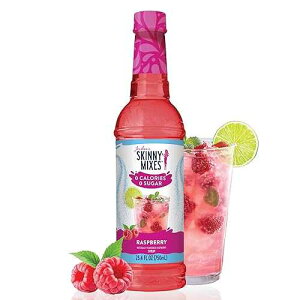 Jordan's Skinny Mixes Sugar Free Syrup, Raspberry Flavor, Fruit Flavored Water Enhancer, Drink Mix for Ice Tea, Lemonade & More, Zero Calorie Flavoring, Keto Friendly, 25.4 Fl Oz, 1 Pack