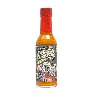 Torchbearer Sauces Zombie Apocalypse Ghost Chili Hot Sauce, 5oz Ghost Pepper & Habanero Hot Sauce, Heat Level 8 - Featured on Hot Ones - Almost Sweet Yet Terrifying - All Natural, Extract-Free, Made in USA