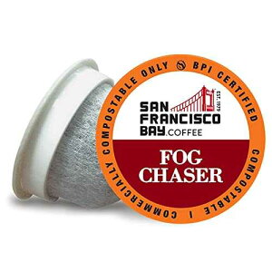 San Francisco Bay Coffee - Medium-Dark Roast - Fog Chaser (120 ct) - Single Serve Coffee Pods, Commercially Compostable, K Cup Compatible
