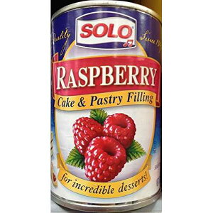 Solo �P�[�L/�y�X�g���[�t�B�����O ���Y�x���[�A12 �I���X X 2 �� Solo Cake/Pastry Filling Raspberry, 12 oz X 2 cans
