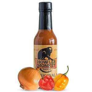 Howler Monkey Sauce Original - Panamanian-Style Hot Sauce with Aji Chombo Peppers - Gluten-Free, No Carbs, Low Sodium - 5 oz (1-Pack)