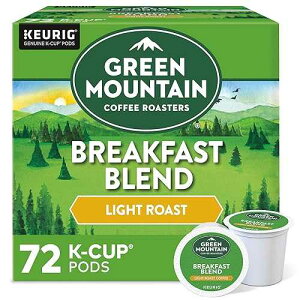 Green Mountain Coffee Roasters Breakfast Blend Single-Serve Keurig K-Cup Pods, Light Roast Coffee, 72 Count