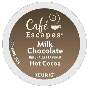 Cafe Escapes Milk Chocolate Hot Cocoa, Single-Serve Keurig K-Cup Pods, Hot Chocolate, 72 Count