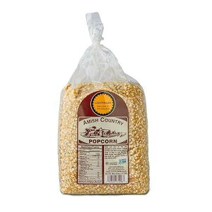 Amish Country Popcorn Ladyfinger Popcorn Kernels, 6LB Bag Non-GMO, Gluten Free, Hulless, Old Fashioned Popcorn