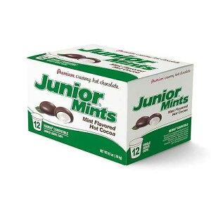 Tootsie Roll Junior Mints Chocolate Mint Flavored Hot Chocolate Pods, Compatible with 2.0 K-Cup Brewers, 12 Count - Cool Mint and Cocoa Treat