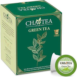 Cha4TEA �L���[���O K �J�b�v �u�����[�p 36 �J�E���g �O���[�� �e�B�[ �|�b�h Cha4TEA 36-Count Green Tea Pods for Keurig K-Cup Brewers