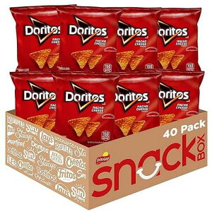 Doritos Flavored Tortilla Chips, Nacho Cheese, 1 Ounce (Pack of 40)