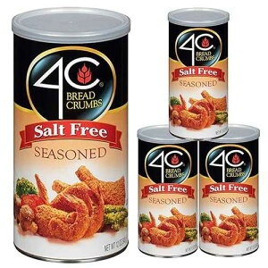 4C Salt Free Bread Crumbs, Seasoned, Premium Regular & Gluten Free, Flavorful Crispy Crunchy, Value Pack (Salt Free Seasoned, 12 Ounce (Pack of 3))