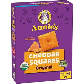 Annie's Homegrown Annie's Organic Original Cheddar Squares Baked Snack Crackers, Made with Real Cheese, 11.25 oz
