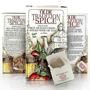 Olde Tradition Spice: Mulling Spices in Tea Bags for Apple Cider, Mulled Wine, Gl hwein, Hot Toddy Holiday Drink - Sugar-Free & Caffeine-Free - 24 Count