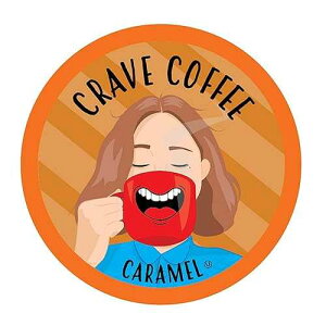 Crave Beverages �t���[�o�[�R�[�q�[�|�b�h 2.0 K �J�b�v �u�����[���[�ɑΉ��A�L���������A40 �� Crave Beverages Flavored Coffee Pods Compatible with 2.0 K-Cup Brewers, Caramel, 40 Count
