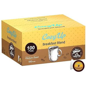 Cozy Up 100-Count Medium Roast Breakfast Blend Single-Serve Coffee Pods Compatible with Keurig K-Cup Brewers