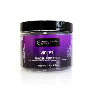 Pastry Chef's Boutique Fat Soluble Powder Food Color - Great for Coloring Chocolate and Cocoa Butter - 0.7 oz. - Violet Purple