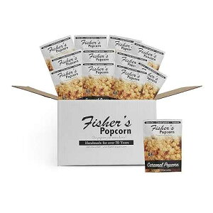 Fisher's Popcorn | Caramel Flavor | 2oz Bag | 12-Pack
