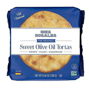 Ines Rosales Original Sweet Olive Oil Tortas ( Pack of 2) (Tortas de Aceite Originales) 6.34 Oz (180 g) pack, contains six Fine Mediterranean Crisps (Tortas) individually wrapped