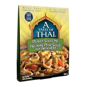 A Taste of Thai Peanut Sauce Mix Packets Authentic Thai-Style Sauce with Ground Peanuts & Traditional Spices Ready in Minutes No Artificial Flavors Non-GMO, Gluten-Free 3.5 oz