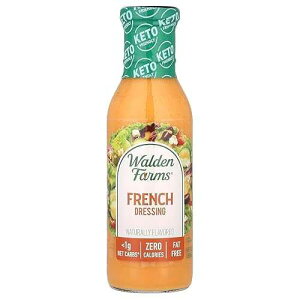 Walden Farms French Dressing Calorie-Free, Gluten-Free, Low Carb, Keto-Friendly, Sugar-Free, Fat-Free, Dairy-Free Sweet & Tangy French Flavor 12 oz Bottle