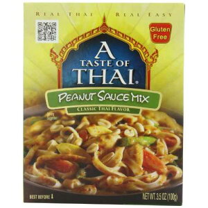 A Taste of Thai Peanut Sauce Mix Packets Authentic Thai-Style Sauce with Ground Peanuts & Traditional Spices Ready in Minutes No Artificial Flavors Non-GMO, Gluten-Free (12 Pack, 3.5 oz Each)