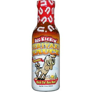 ASS KICKIN' KICKIN' Spicy Teriyaki Sauce with Habanero ? 13 oz. ? Premium Gourmet Hot Stir Fry Sauce ? Perfect Steak Marinade or Chicken Teriyaki Sauce