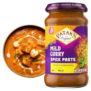 Patak s Mild Curry Spice Paste - Mild Indian Cooking Paste with Freshly Ground Spices - Ideal for Chicken, Vegetables, and One-Pot Meals - Warm Aromatic Curry Base - 10oz Jar (Pack of 1) Patak's Patak s Mild Curr
