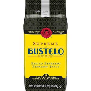 Cafe Bustelo Supreme by Bustelo Espresso Style Whole Bean Coffee, Medium Dark Roast, 16-Oz. Bag