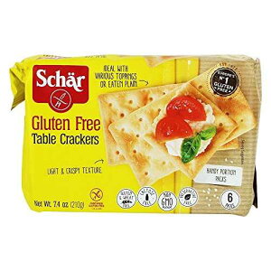 Schar - �e�[�u�� �N���b�J�[ - �O���e���t���[�F�� - ��`�q�g�݊����앨�A�����A�����s�g�p - (7.4 �I���X) 3 �p�b�N Schar Schar - Table Crackers - Certified Gluten Free - No GMO's, Lactose, or Wheat - (7.4 oz) 3 Pack