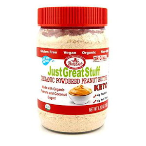 Betty Lou's 100% Organic Powdered Peanut Butter, Gluten Free, Vegan, Low Calorie, All Natural, High Protein, Deliciously Healthy, Just Add Water (6.35 Oz)