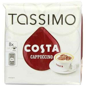 �^�b�V�� �R�X�^ �J�v�`�[�m 16 T �f�B�X�N�A(���[�W�J�b�v�T�C�Y) 8 �l�� Tassimo Costa Cappuccino 16 T Discs, (Large Cup Size) 8 Servings