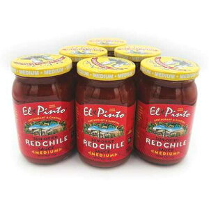 El Pinto ���b�h�`���\�[�X�A�~�f�B�A���A16 �I���X (6 �p�b�N) El Pinto Red Chile Sauce, Medium, 16 Ounce (Pack of 6)