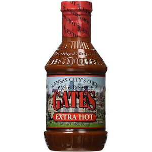 Gates �G�N�X�g�� �z�b�g �o�[ BQ �\�[�X 18 �I���X Gates Extra Hot Bar-B-Q Sauce 18 oz