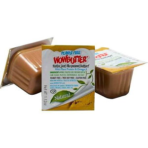 WOWBUTTER - Creamy Peanut & Tree Nut Free Spread - 100 Cups - 1.12oz each - Made With Whole Toasted Soy - All Natural Ingredients - Safe for School - Vegan Plant Protein Food - Gluten Free & Non-GMO