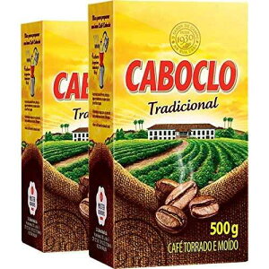 Cafe Caboclo 500g Torrado e Mo do Roast and Ground Coffee 17.60oz (PACK OF 2) GLUTEN FREE