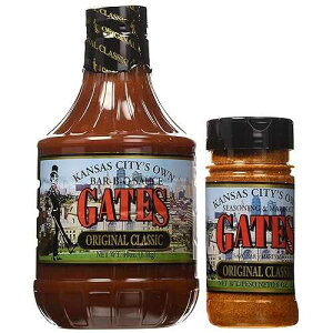 Gates Kansas City Bar-BQ �\�[�X�ƃV�[�Y�j���O���u�ƃ}���l�̃R���{ miubaao Gates Kansas City Bar-B-Q Sauce and Seasoning Rub and Marinnade Combo