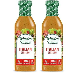 Walden Farms Italian Dressing ? Low Carb, Calorie-Free, Gluten-Free, Keto-Friendly, Sugar-Free, Fat-Free, Dairy-Free Classic Italian Herb Flavor ? 2-Pack, 12 oz Bottles