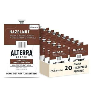 ALTERRA �R�[�q�[ �w�[�[���i�b�c �V���O���T�[�u �t���b�V���p�b�N MARS DRINKS FLAVIA Brewer �p�A20 �p�P�b�g ALTERRA Coffee Hazelnut Single Serve Freshpacks for MARS DRINKS FLAVIA Brewer, 20 Packets