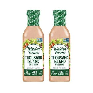 Walden Farms Thousand Island Dressing - Calorie-Free, Gluten-Free, Low Carb, Keto-Friendly, Sugar-Free, Dairy-Free Creamy Thousand Island Flavor - 2-Pack, 12 oz Bottles
