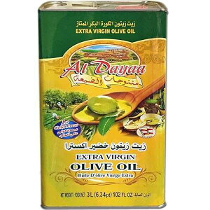 Al Dayaa - �G�L�X�g���o�[�W�� �I���[�u�I�C���A3L (102 fl oz)�A���o�m���Y Al Dayaa - Extra Virgin Olive Oil, 3L (102 fl oz), Product of Lebanon