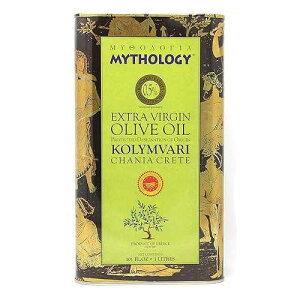 Mythology Greek Olive Oil From Greece, Cold Pressed Extra Virgin Olive Oil, Certified PDO Kolymvari Chania Crete, 3 Liter
