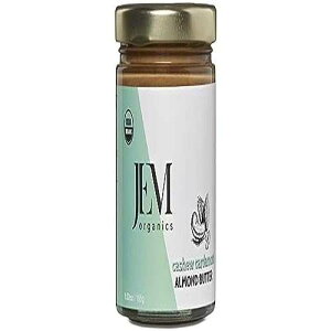 JEM Just Eat Me. JEM Organics Cashew Cardamom Almond Nut Butter, Organic, All Natural, Gluten-Free, Vegan, Paleo, Keto Snack, 6 oz Jar, Single Pack