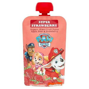 Pumpkin Tree Paw Patrol Super Strawberry Organic Mixed Fruit Squeeze Pouch, 3.5 Ounce (Pack of 10)