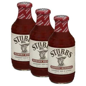 Stubb's �q�b�R���[ �o�[�{�� �o�[ BQ �\�[�X 18 �I���X (3 �p�b�N) Stubb's Hickory Bourbon Bar-B-Q Sauce 18 oz (Pack of 3)