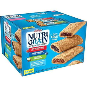 Nutri-Grain Soft Baked Breakfast Bars, Made with Whole Grains, Kids Snacks, Variety Pack, 62.4oz Box (48 Bars) Nutri Grain Nutri-Grain Soft Baked Breakfast Bars, Made with Whole Grains, Kids Snacks, Variety Pack,