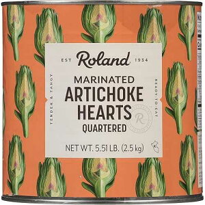Roland Foods �}���l 4 �����A�[�e�B�`���[�N �n�[�g�A����A���H�i�A5 �|���h 8 �I���X�� Roland Foods Marinated Quartered Artichoke Hearts, Specialty Imported Food, 5 Lb 8 Oz Can