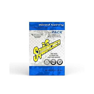Sqwincher Fast Pack Liquid Concentrate Mixed Berry Flavored Low Calorie Low Sodium Electrolyte Replenishment Hydration Drink Mix Just Add Water to Pouch .6 oz Packet (4 Packs of 50)