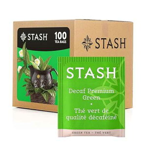 Stash Tea �f�J�t�F �v���~�A�� �O���[�� �e�B�[�A�e�B�[�o�b�O 100 ����{�b�N�X (�p�b�P�[�W�͈قȂ�ꍇ������܂�) Stash Tea Decaf Premium Green Tea, Box of 100 Tea Bags (Pack May Vary)