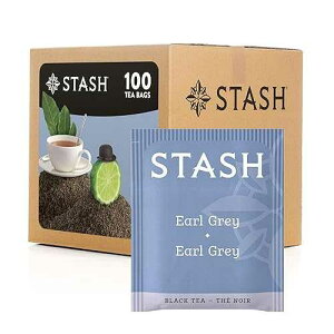 Stash Tea �A�[���O���C�g���A�e�B�[�o�b�O 100 ����{�b�N�X (�p�b�P�[�W�͈قȂ�ꍇ������܂�) Stash Tea Earl Grey Black Tea, Box of 100 Tea Bags (Packaging May Vary)