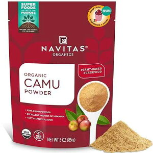 Navitas Organics Camu Powder For Smoothies, Juices, Wellness Shots & More Vitamin C, Support USDA Organic, Non GMO, Kosher Gluten Free, Vegan (4oz. Bag, 4 Servings)