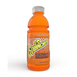 Sqwincher Activity Drink Bottles / Orange Flavored / Low Calorie / Low Sodium / Ready-To-Drink / Electrolyte Replenishment Hydration Drink / 20 oz (Case of 24)
