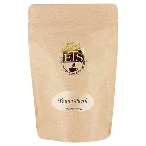 English Tea Store Young Pu-erh Tea | Loose Leaf Aged Chinese Pouches - 4oz | Earthy and Full-Bodied Fermented & Traditional Sun Withered and Stone Pressed | Smooth Complex Cup